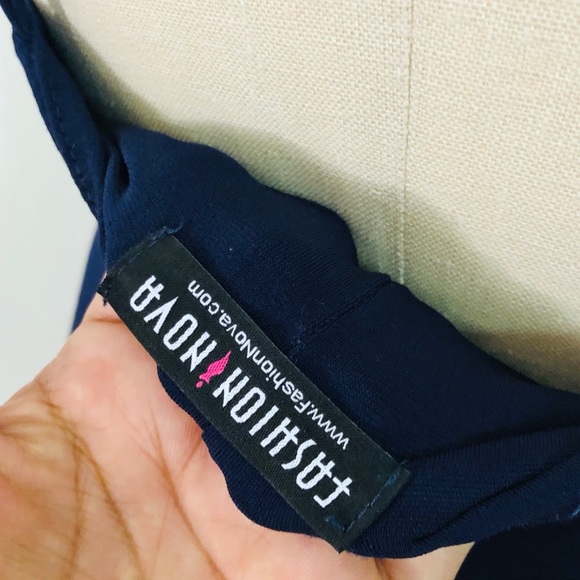 Fashion Nova Blue Open Slit Party Dress - Picture 8 of 9